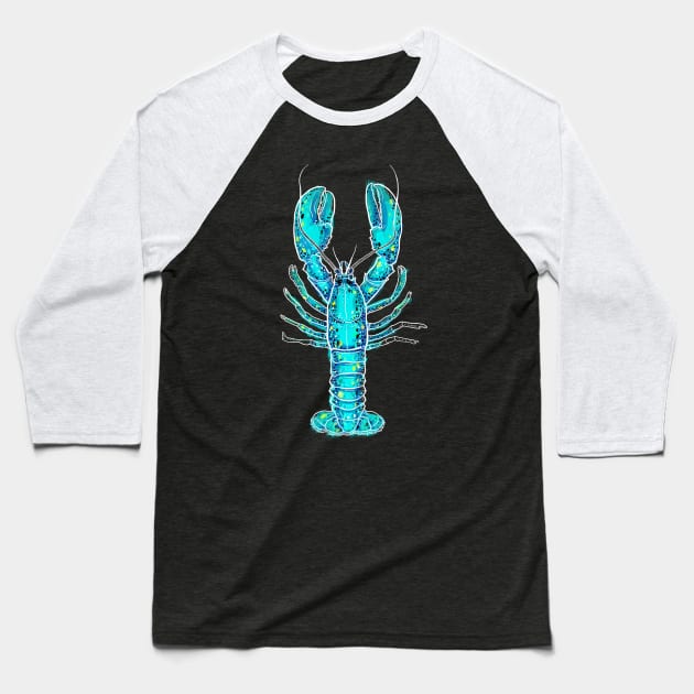 Blue lobster Baseball T-Shirt by ewdondoxja